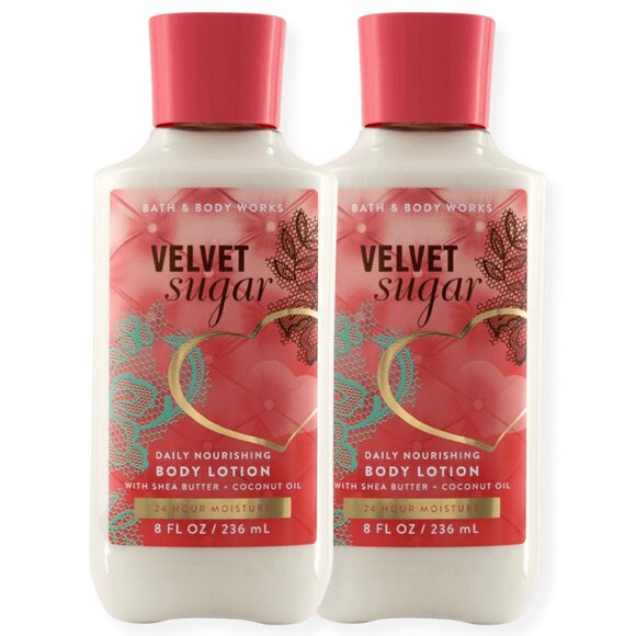 2 Bath & Body Works Velvet Sugar Body Lotion Full Size 8oz ea New - Picture 1 of 2